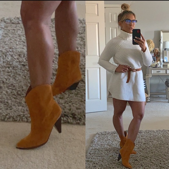 JOIE WESTERN GARNER BOOTS IN MUSTARD - Picture 12 of 16